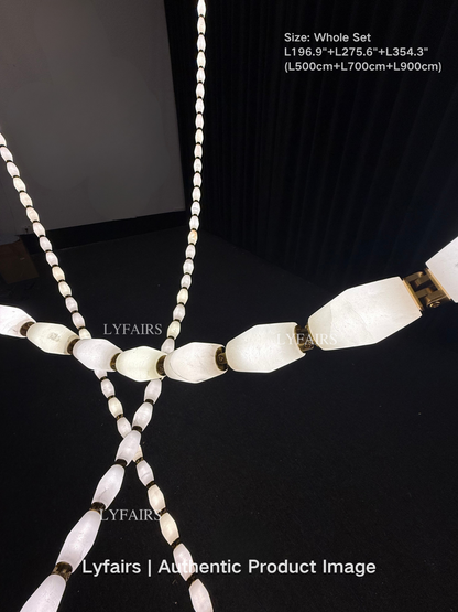Modern Necklace Alabaster Cluster Chandelier