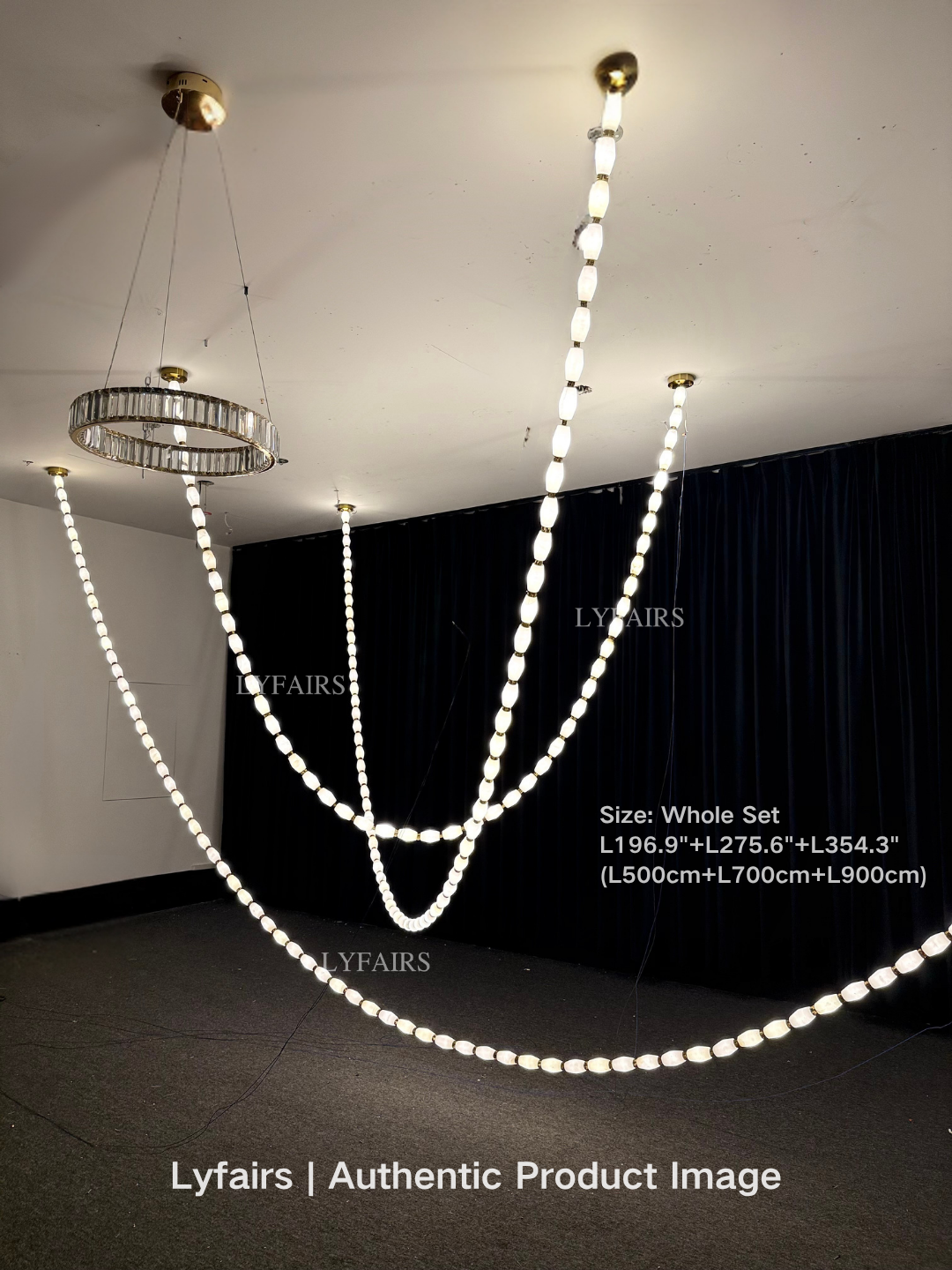 Modern Necklace Alabaster Cluster Chandelier