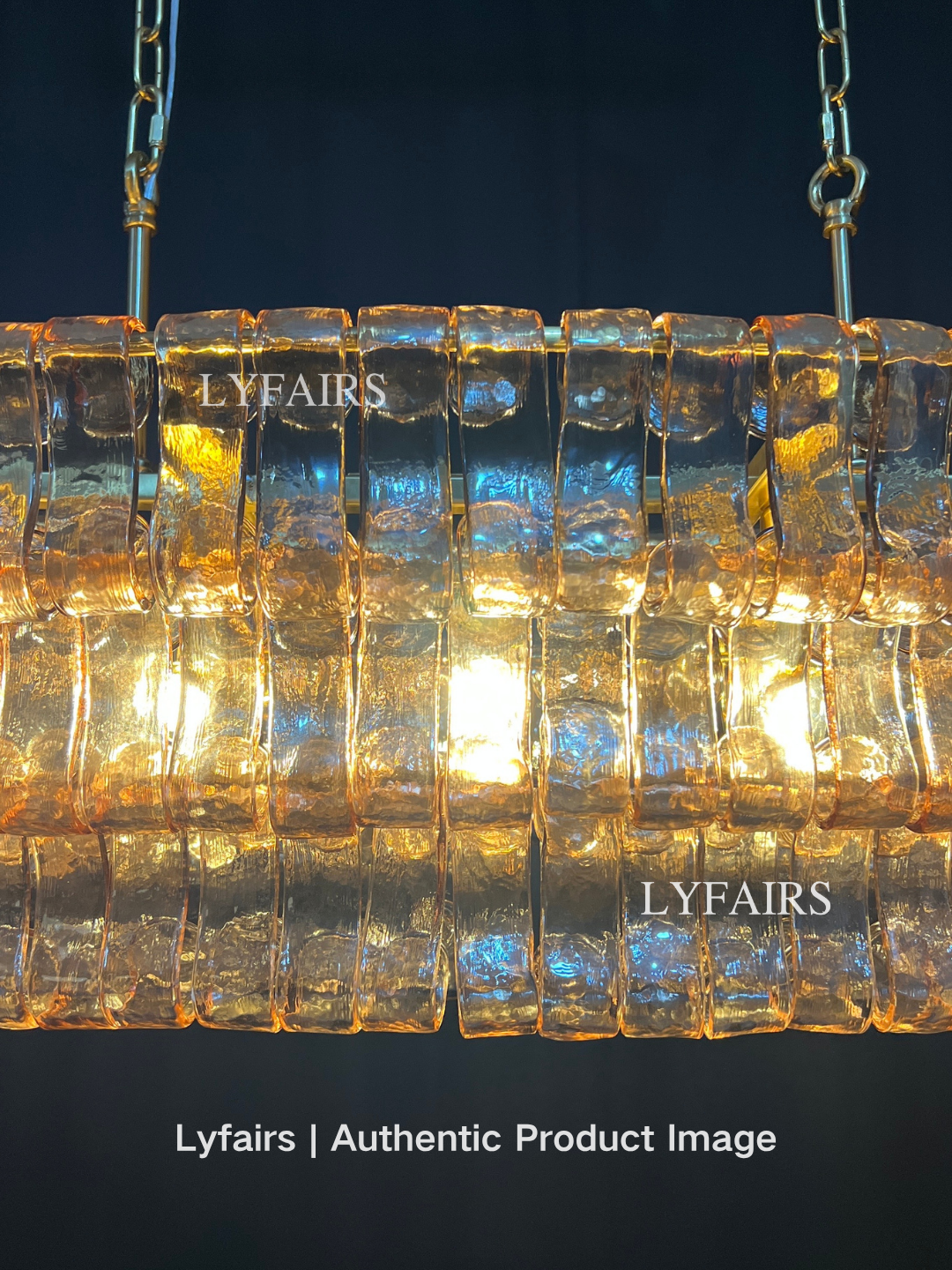Modern Oval Clear/Smoky Gray Glass Chandelier for Low-ceiling