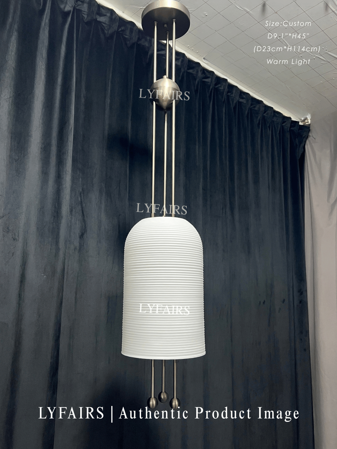 Modern Ribbed Glass Mini Sphere Single Pendant Light
