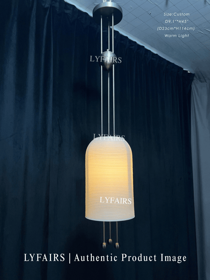 Modern Ribbed Glass Mini Sphere Single Pendant Light