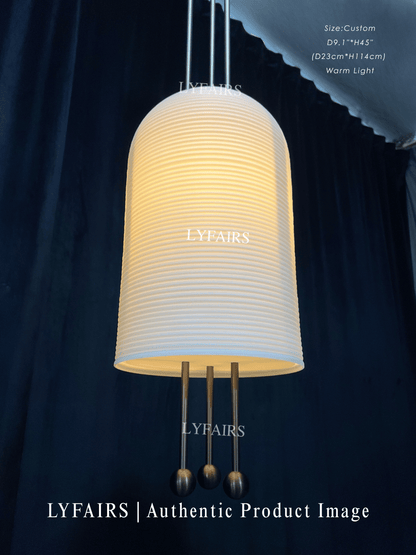 Modern Ribbed Glass Mini Sphere Single Pendant Light