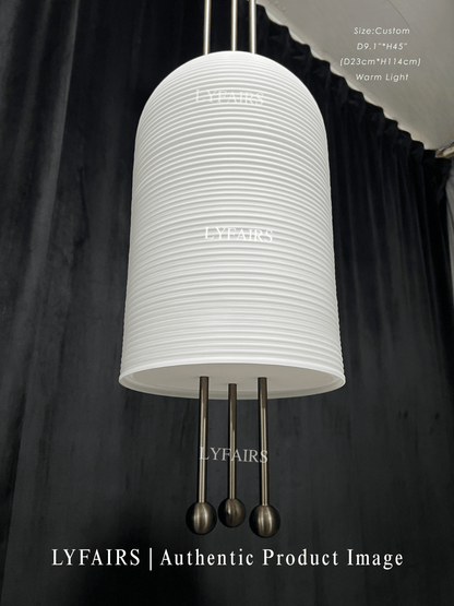 Modern Ribbed Glass Mini Sphere Single Pendant Light