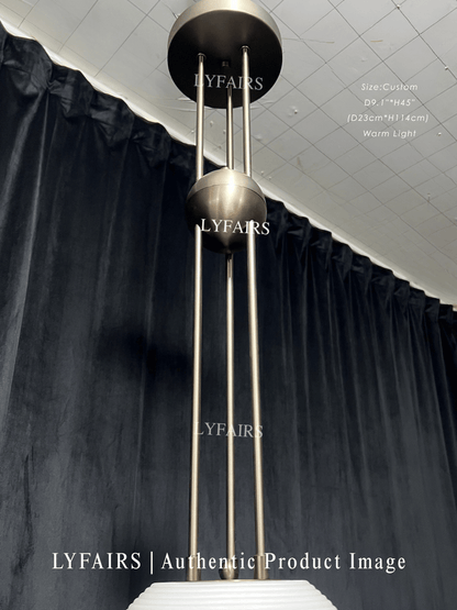 Modern Ribbed Glass Mini Sphere Single Pendant Light