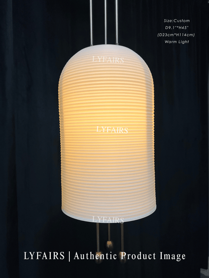 Modern Ribbed Glass Mini Sphere Single Pendant Light