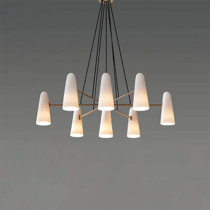 Modern Style Round Cone Glass Chandelier for Bedroom/Living Room/Dining Room