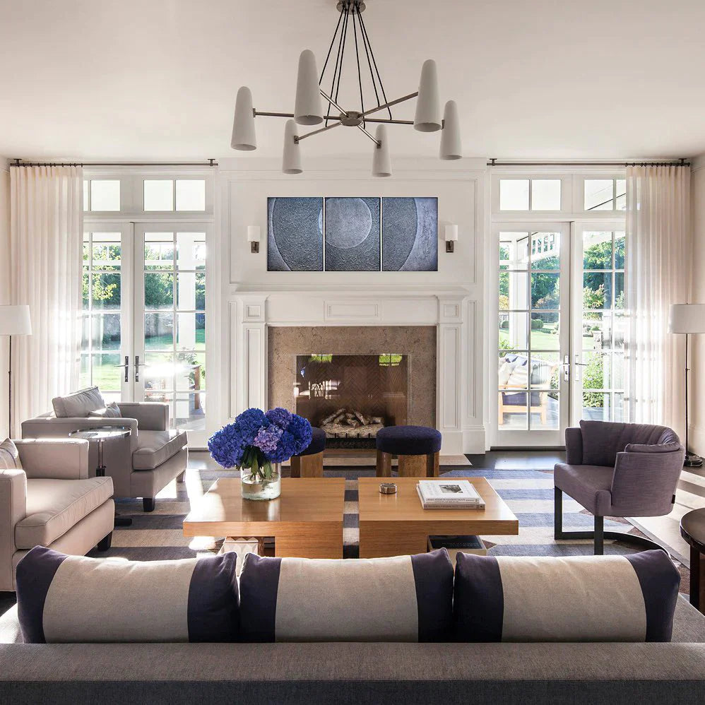 Modern Style Round Cone Glass Chandelier for Bedroom/Living Room/Dining Room