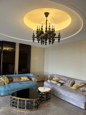 Minimalist Modern Creative Round/Linear Chandelier for Living/Dining Room
