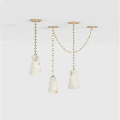 Modern 3/5/7-Light Alabaster Chandelier for Living Room/Dining Room