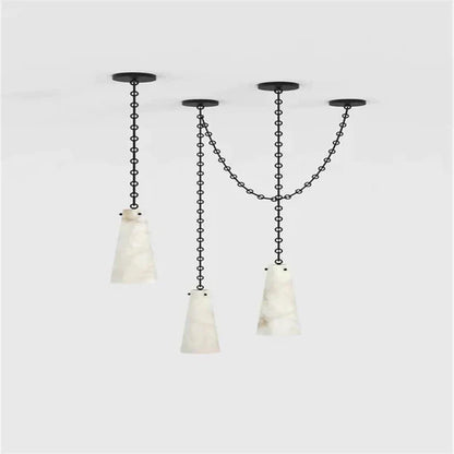 Modern 3/5/7-Light Alabaster Chandelier for Living Room/Dining Room