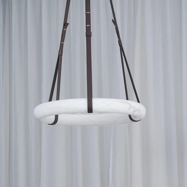 Modern Round Alabaster Chandelier for Living Room/Bedroom