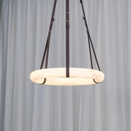 Modern Round Alabaster Chandelier for Living Room/Bedroom