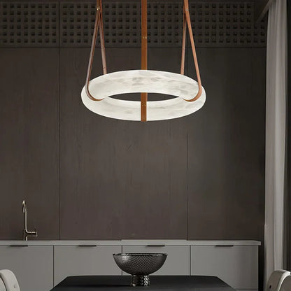 Modern Round Alabaster Chandelier for Living Room/Bedroom