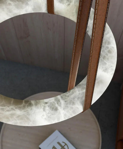 Modern Round Alabaster Chandelier for Living Room/Bedroom
