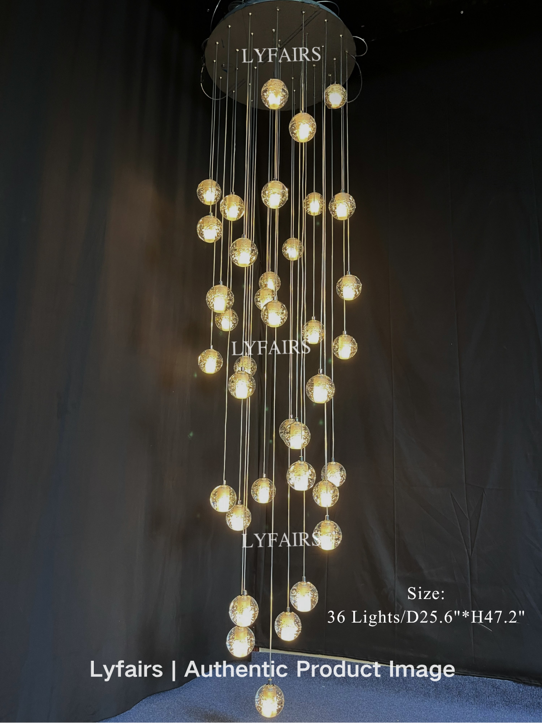 Oversized Nordic Art Round Air Bubbles Pendant Chandelier for Stairs/Spiral Staircase/Hotel Lobby