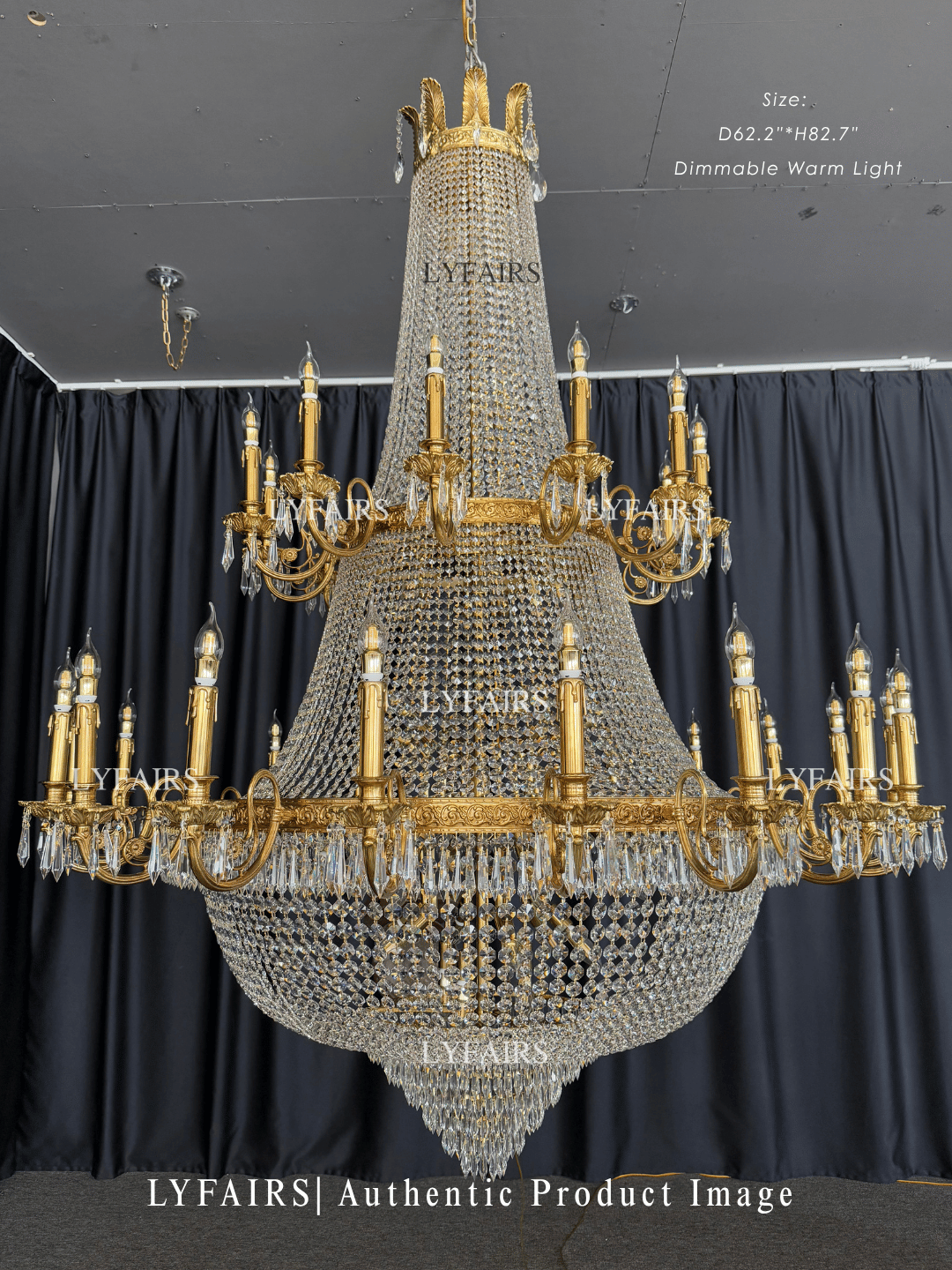 Lustre en cristal de luxe méditerranéen du milieu du siècle pour le hall d'entrée et le salon