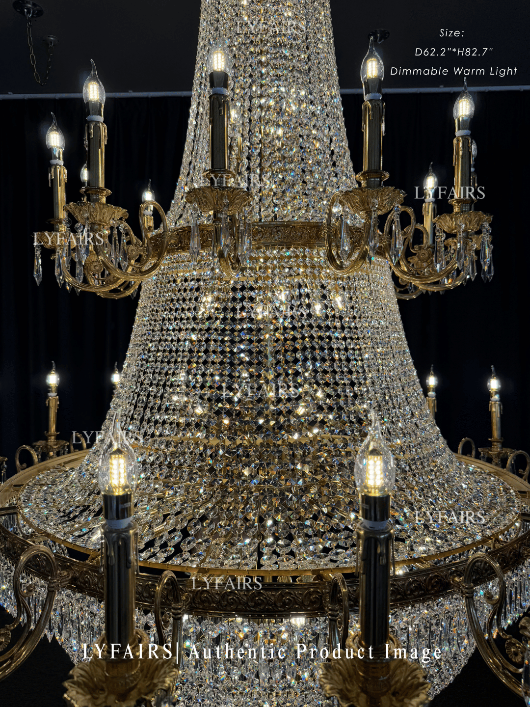 Lustre en cristal de luxe méditerranéen du milieu du siècle pour le hall d'entrée et le salon