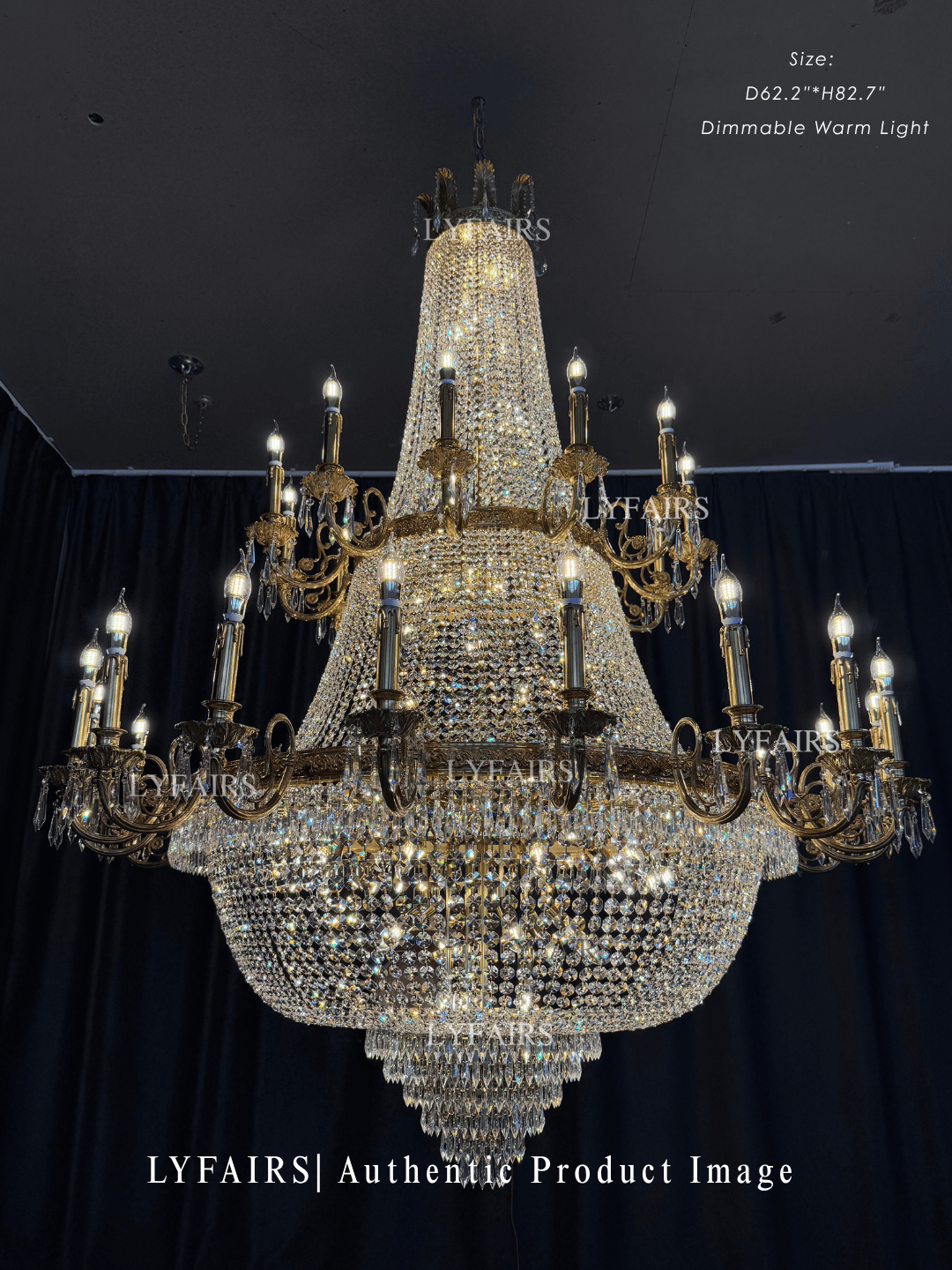 Lustre en cristal de luxe méditerranéen du milieu du siècle pour le hall d'entrée et le salon