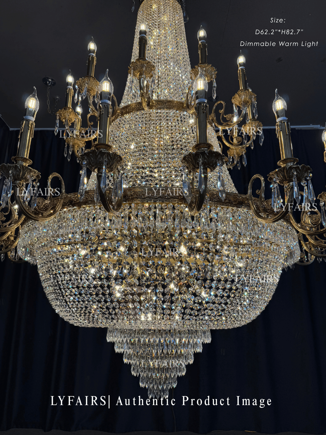 Lustre en cristal de luxe méditerranéen du milieu du siècle pour le hall d'entrée et le salon