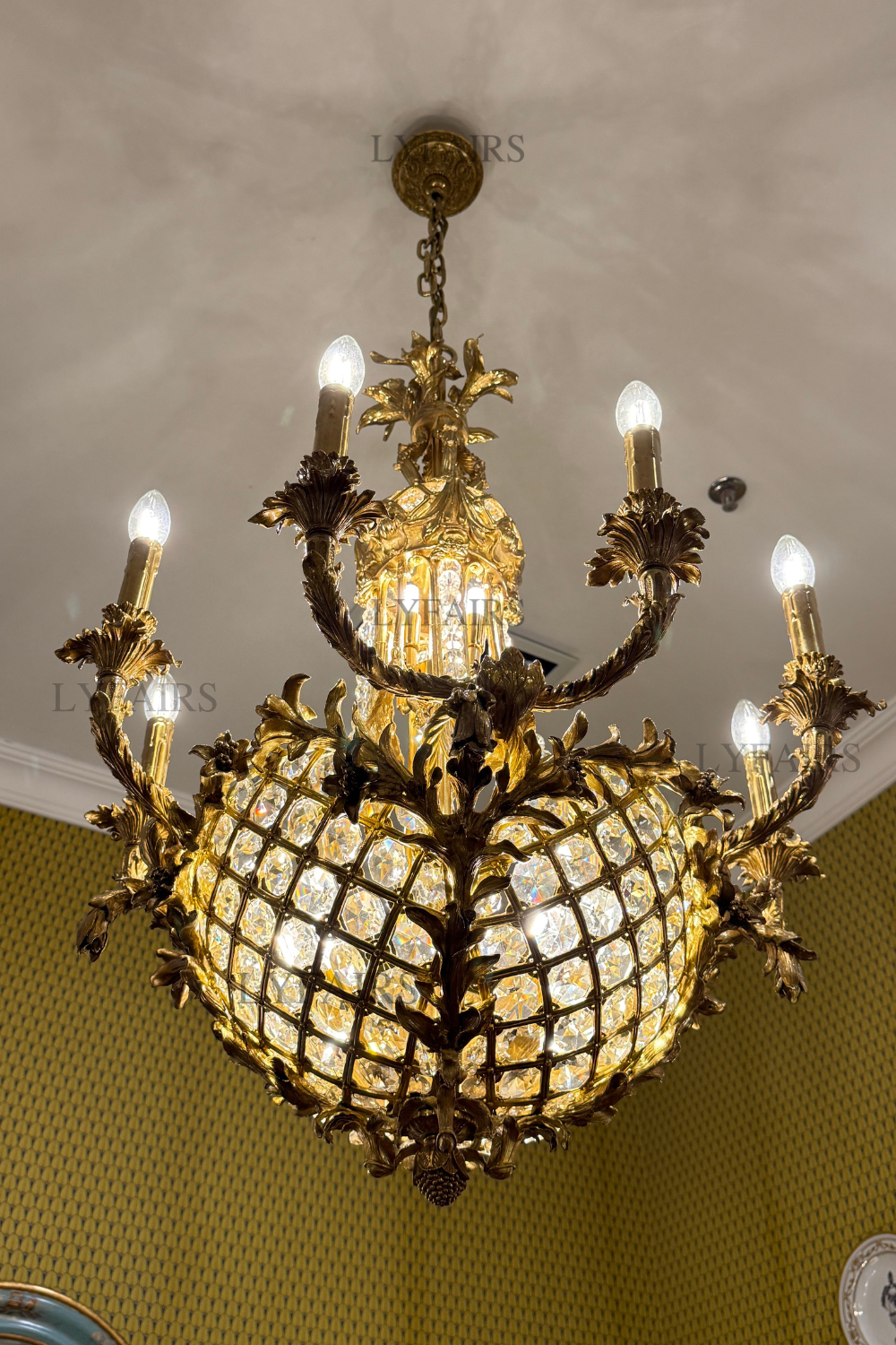 LYFAIRS x FH&Home Baroque Pineapple-inspired Crystal Chandelier