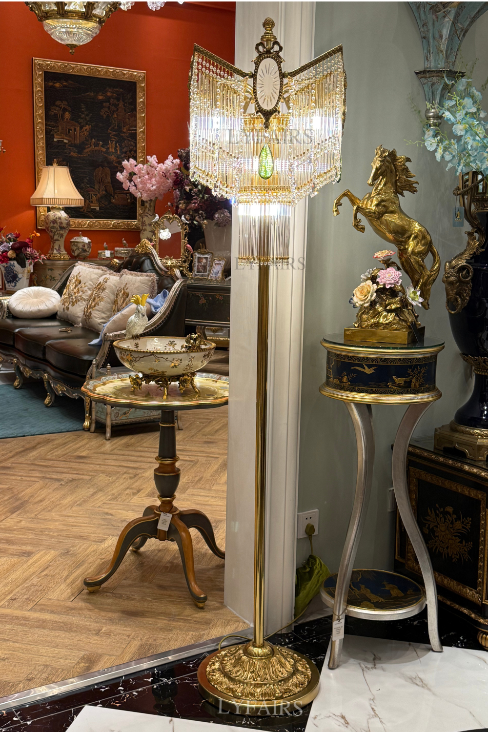 Lampada da terra in vetro a festoni barocchi LYFAIRS x FH&amp;Home 