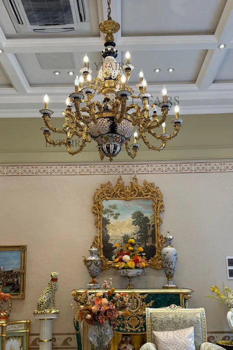 LYFAIRS x FH&Home Exquisite Carved Porcelain Chandelier