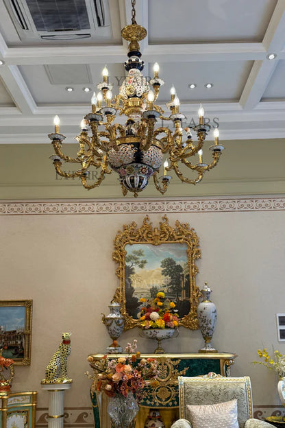 LYFAIRS x FH&Home Exquisite Carved Porcelain Chandelier