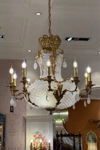 LYFAIRS x FH&Home Baroque Empire Crown Chandelier