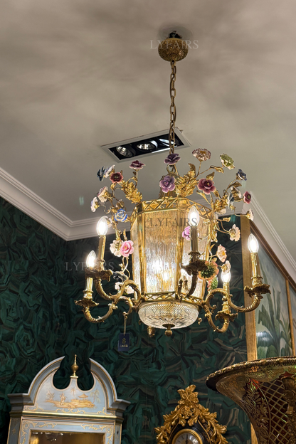 Lustre en verre élégant style baroque Blossom de LYFAIRS x FH&amp;Home