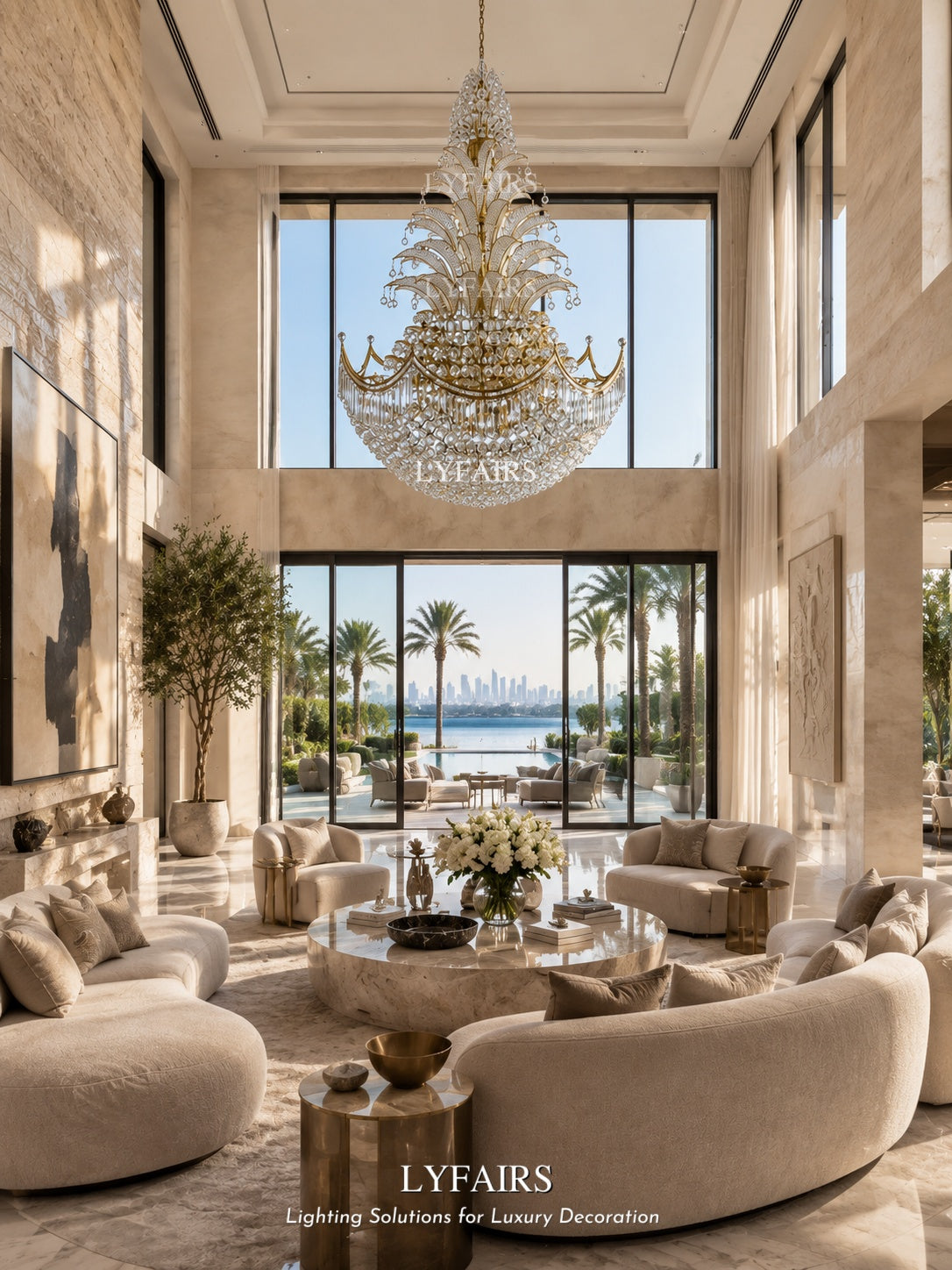 Golden Era Royal Grand Pineapple Design Crystal Chandelier