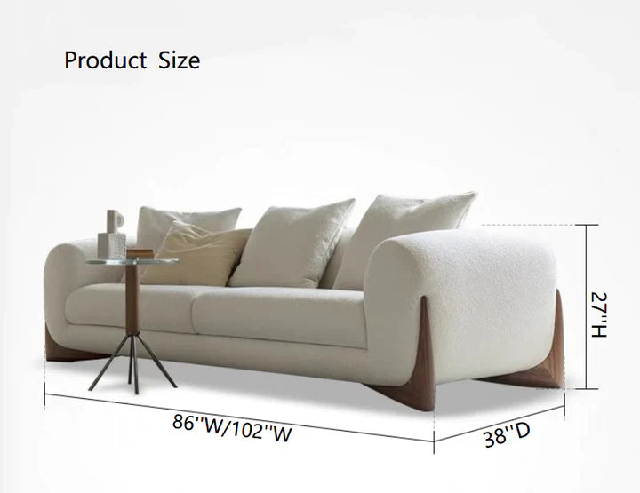 Cozy Style Fleece Fabric Sofa