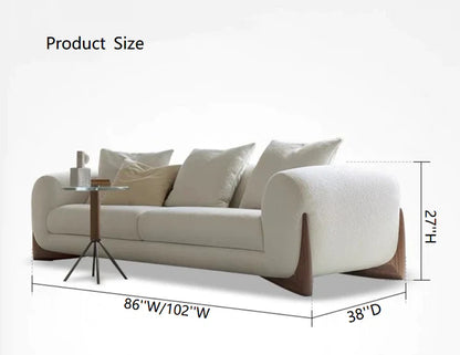 Cozy Style Fleece Fabric Sofa