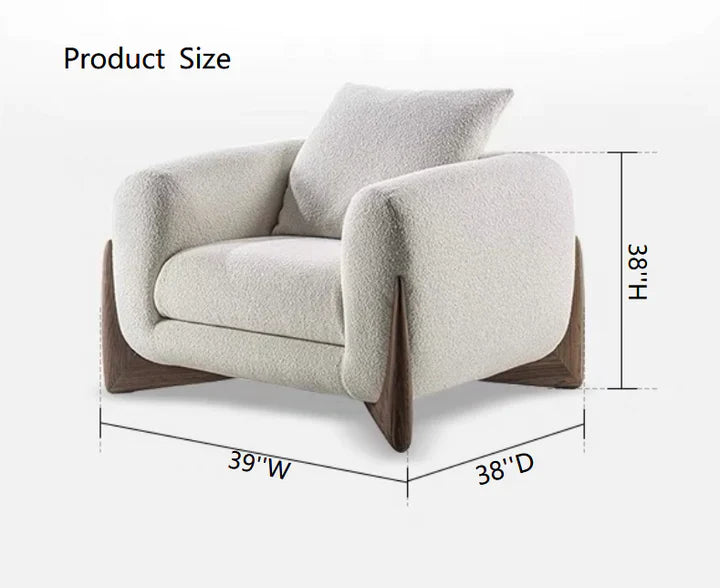 Cozy Style Fleece Fabric Sofa