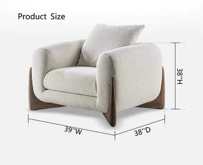 Cozy Style Fleece Fabric Sofa