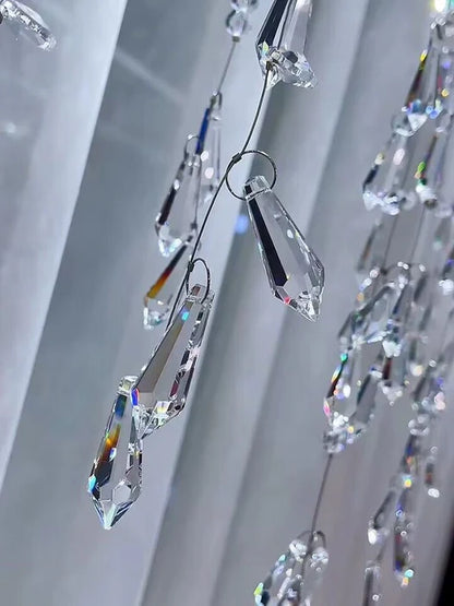 Modern Creative Waterfall Tassel Crystal Chandelier for Dining Room/Kitchen Island