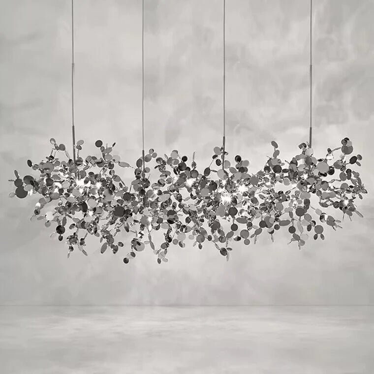 Lustre décoratif nordique moderne et créatif en acier inoxydable pour salle à manger, salon, bar ou café