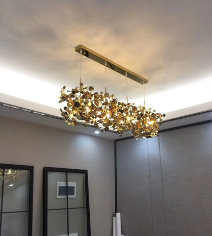 Lustre décoratif nordique moderne et créatif en acier inoxydable pour salle à manger, salon, bar ou café