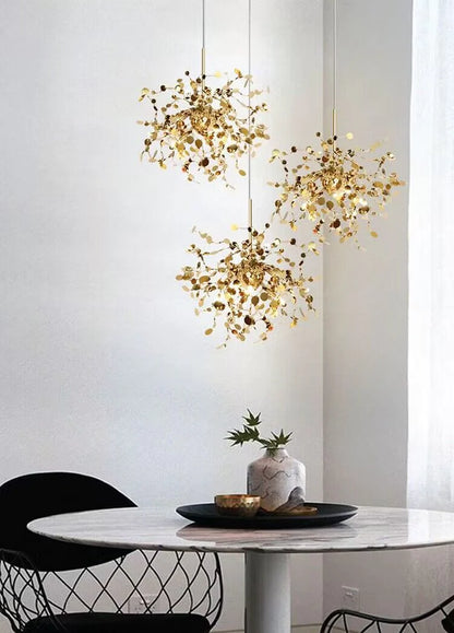 Lustre décoratif nordique moderne et créatif en acier inoxydable pour salle à manger, salon, bar ou café