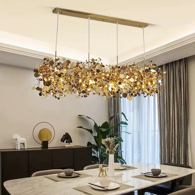 Lustre décoratif nordique moderne et créatif en acier inoxydable pour salle à manger, salon, bar ou café