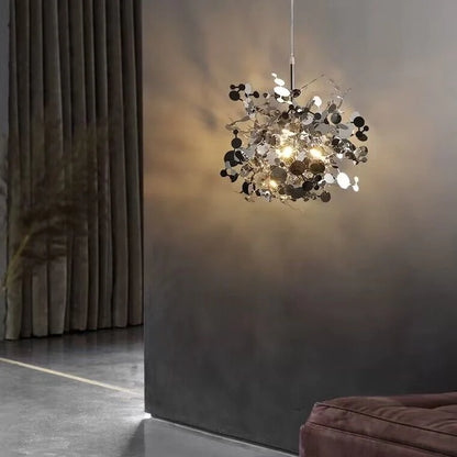 Lustre décoratif nordique moderne et créatif en acier inoxydable pour salle à manger, salon, bar ou café