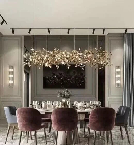 Lustre décoratif nordique moderne et créatif en acier inoxydable pour salle à manger, salon, bar ou café