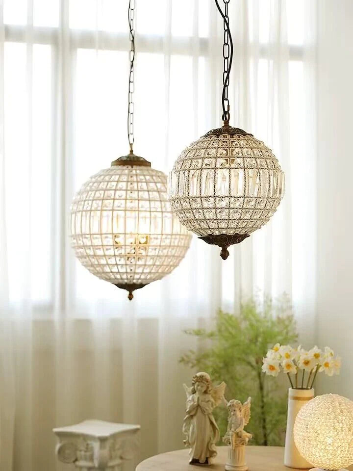 Designer Model Vintage Elegant Sphere Crystal Chandelier for Living Room/Foyer/ Hallway