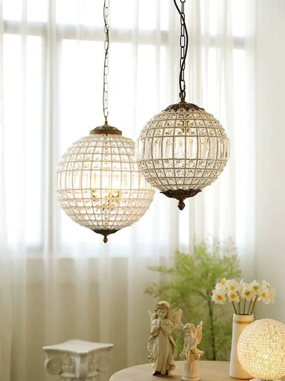 Designer Model Vintage Elegant Sphere Crystal Chandelier for Living Room/Foyer/ Hallway