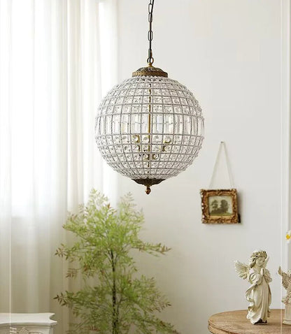 Designer Model Vintage Elegant Sphere Crystal Chandelier for Living Room/Foyer/ Hallway