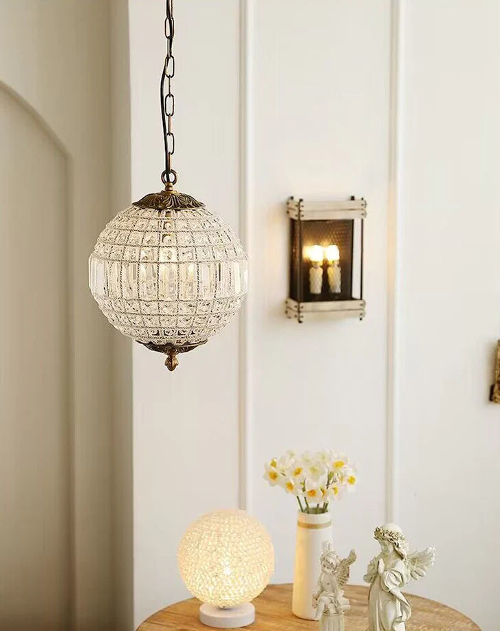 Designer Model Vintage Elegant Sphere Crystal Chandelier for Living Room/Foyer/ Hallway