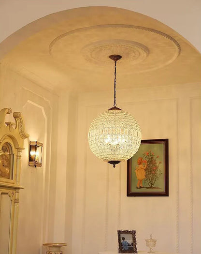 Designer Model Vintage Elegant Sphere Crystal Chandelier for Living Room/Foyer/ Hallway