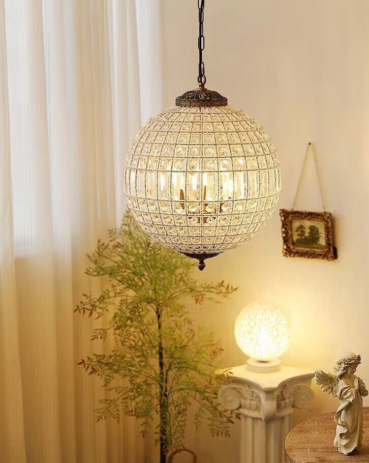 Designer Model Vintage Elegant Sphere Crystal Chandelier for Living Room/Foyer/ Hallway