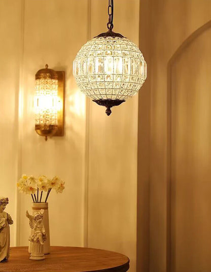 Designer Model Vintage Elegant Sphere Crystal Chandelier for Living Room/Foyer/ Hallway