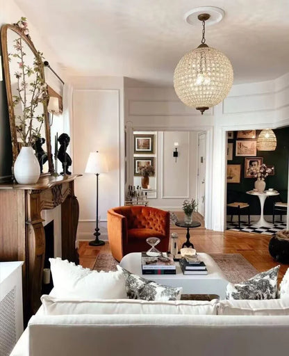 Designer Model Vintage Elegant Sphere Crystal Chandelier for Living Room/Foyer/ Hallway