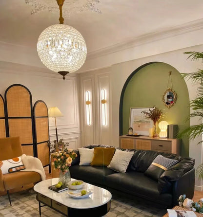 Designer Model Vintage Elegant Sphere Crystal Chandelier for Living Room/Foyer/ Hallway